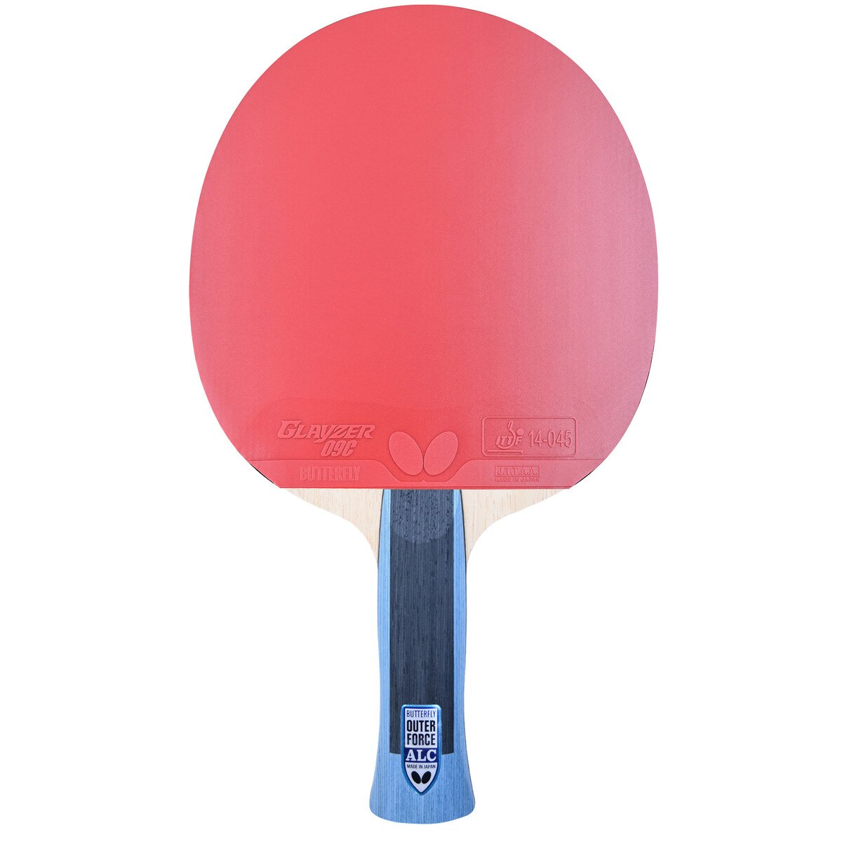 Butterfly Table Tennis - Outerforce ALC Racket with Glayzer 09C - Anatomic (AN) - Red Side
